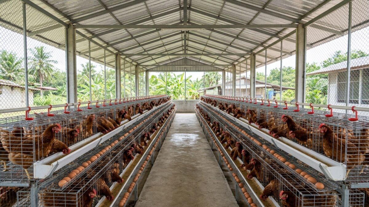 เลี้ยงไก่ไข่ 1,000 ตัว ในโรงเรือนเปิด: เจาะลึกเงินลงทุนโรงเรือนและกรงตับ ต้นทุนอาหารต่อวัน สถิติการให้ไข่ ราคาหน้าฟาร์ม และกำไรจริงตามข้อมูลเศรษฐศาสตร์ปศุสัตว์